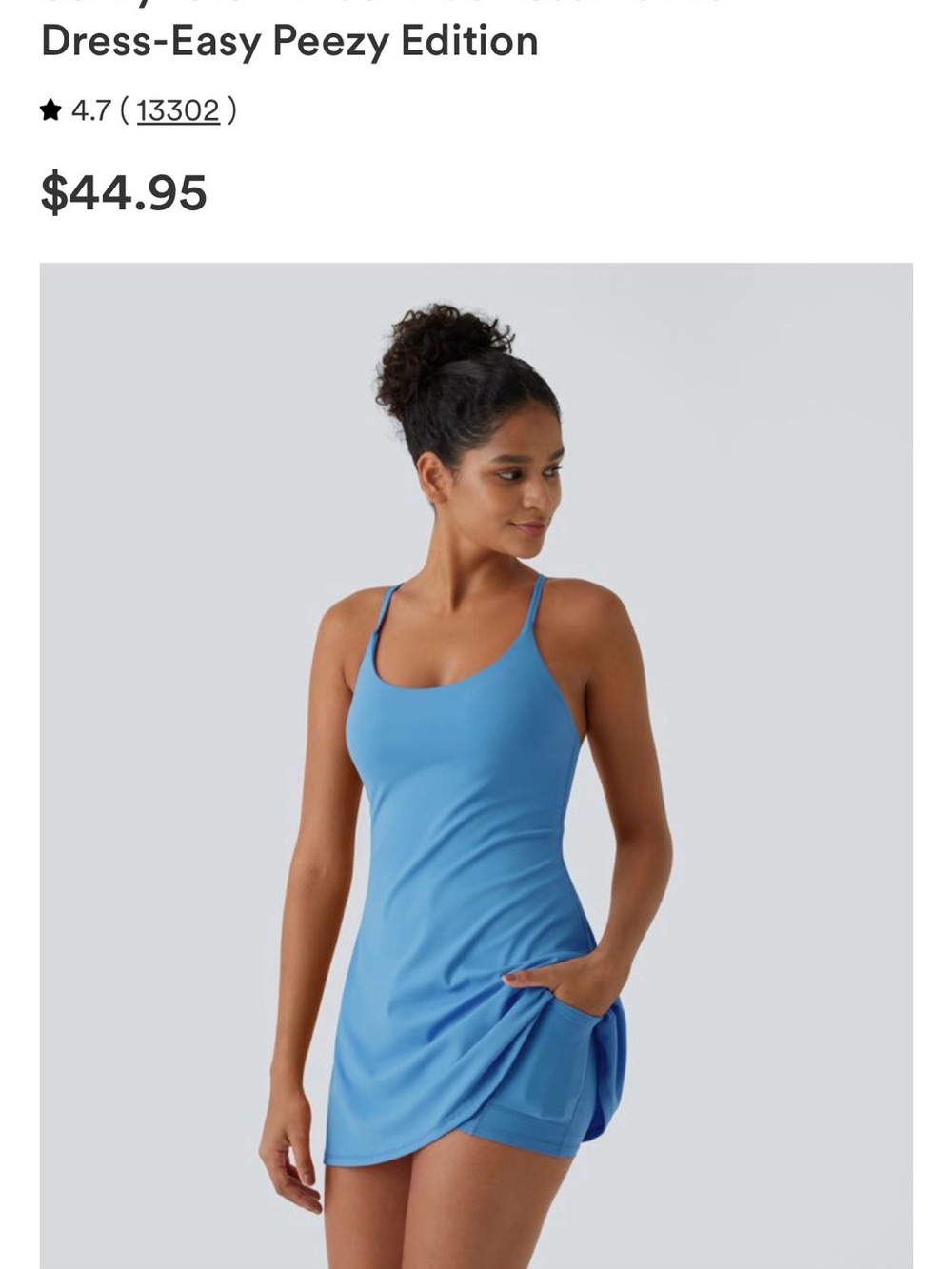 HALARA dress w/ built-in shorts